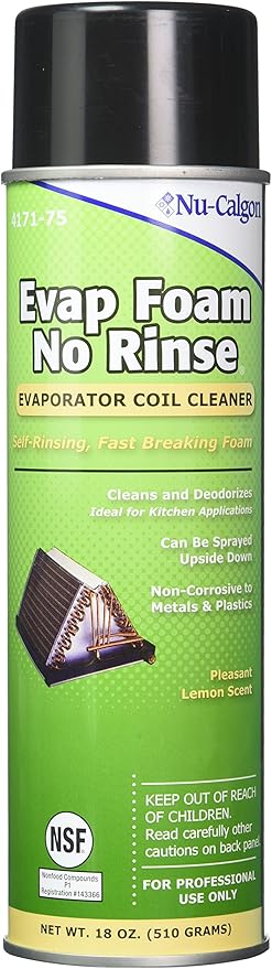 Nu-Calgon Pan-Treat Scum Remover (200 Tablets) and Evap Foam No Rinse Evaporator Coil Cleaner
