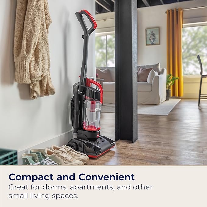 Bissell CleanView Compact Upright Vacuum Fits in Dorm Rooms &amp Apartments Lightweight with Powerful Suction and Removable Extension Wand 3508