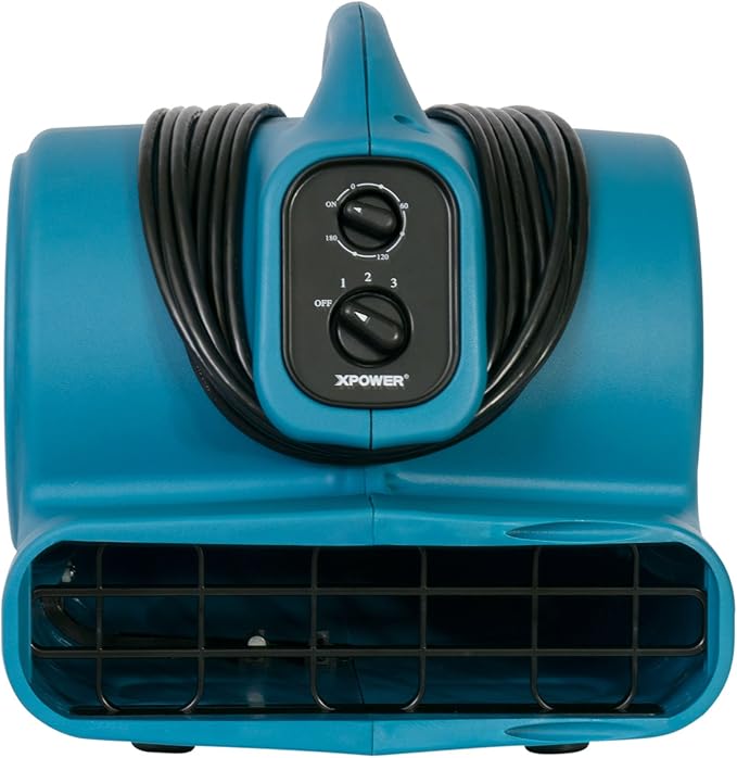 XPOWER P-450NT Freshen Aire 1/3 HP Scented Air Mover with Ionizer Timer &amp Freshener Beads Refill (Fresh Breez 8 oz)