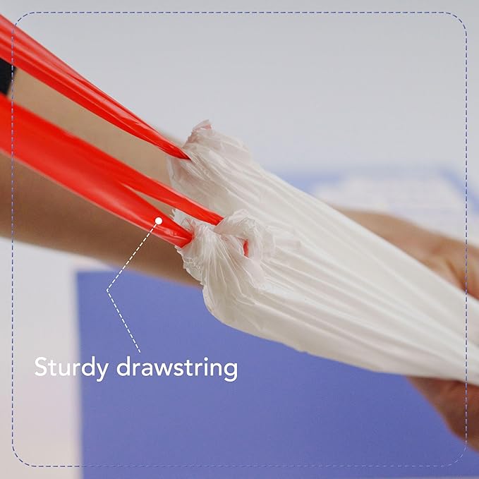 13 Gallon Drawstring Trash Bags Lavender Scented 200 Count Tall Kichen Garbage Bags Pre-Separated Odor Control Ultra Strong Leakproof Sturdy White