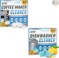 ACTIVE Coffee Maker Cleaner and Dishwasher Cleaner - Includes 24ct Coffee Maker Cleaning Tablets and 24ct Dishwasher Cleaning Tablets