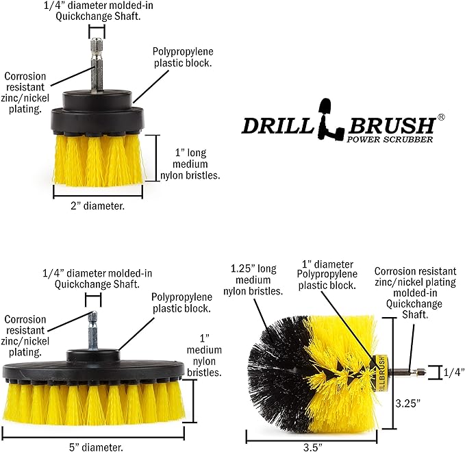 Bathroom Cleaner - Cleaning Supplies - Spin Brush - Grout Cleaner - Bathtub - Shower - Drill Brush - Carpet Cleaner - Sink - Shower Mat - Scrub Brush - Tile Grout Cleaning Tool &amp Shower Power Clea