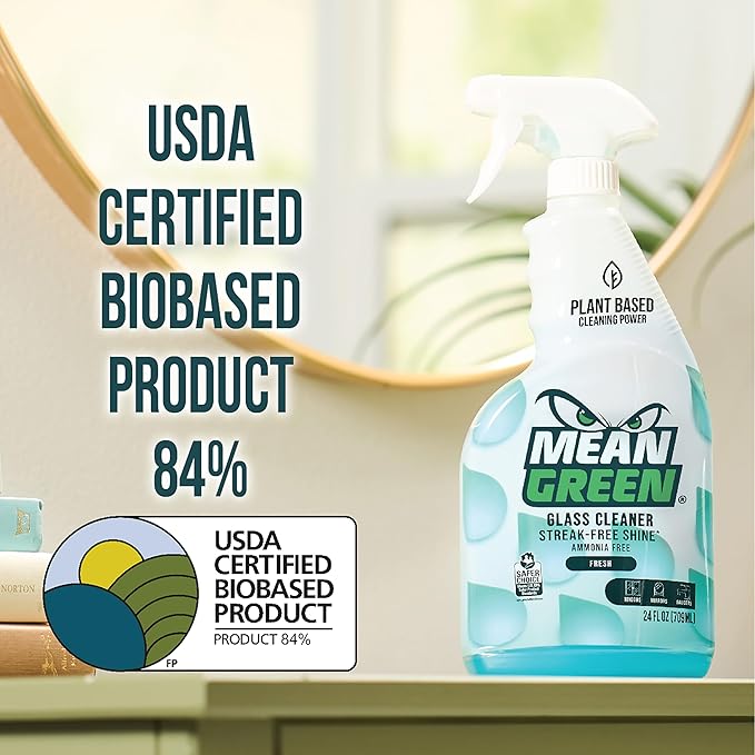 Mean Green Non-Concentrated Ready-to-Use Glass Cleaner Fresh Scent 24 Ounce 6 Pack