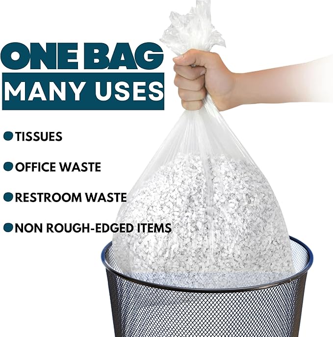 7-10 Gallon Trash Bags | 300 Bags | Multipurpose for Office Bathrooms Business Home Commercial and Industrial Needs