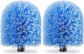2 Pack Screw on Webster Cobweb Duster Head for PoleSpider Web Remover Brush Cobweb Duster Head AttachmentFits Standard 3/4 inch Threaded Poles(Big Blue)