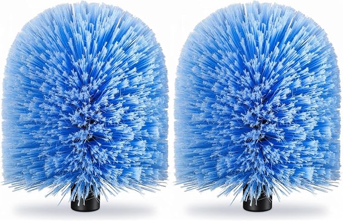 2 Pack Screw on Webster Cobweb Duster Head for PoleSpider Web Remover Brush Cobweb Duster Head AttachmentFits Standard 3/4 inch Threaded Poles(Big Blue)