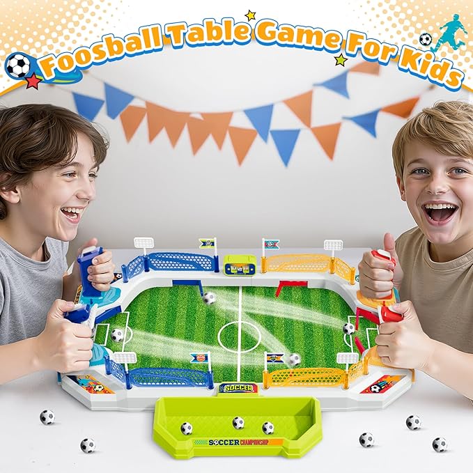 SpringFlower Mini Foosball Table Game for Kids Soccer Board Game Gifts for 4 5 6 7 8-12 Year Old Boys Toys for Age 4-6 5-7 8-12 Birthday Soccer Gifts Toy for Boys Girls