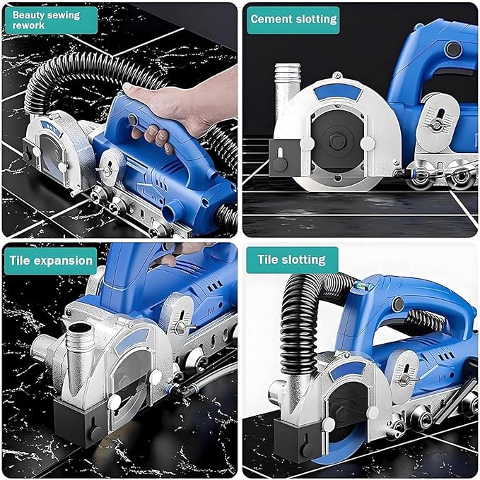 1200W Electric Joint Removal Machine - 9000 RPM Tile Floor Seam Opener &amp Cleaner Automatic Rebound Tool for Grout Shower Bathtub &amp Tile Floor Cleaning