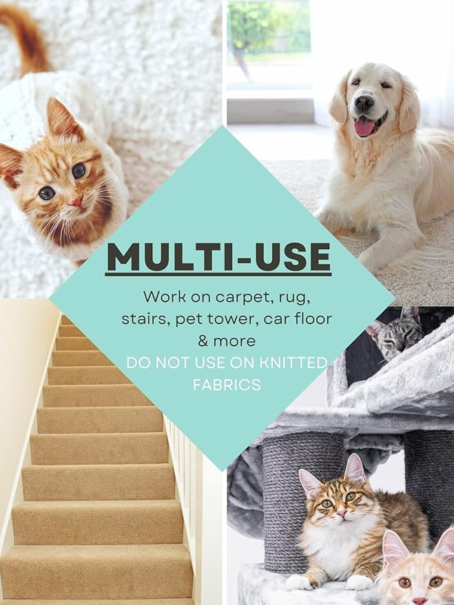 Pet Hair Remover for Carpets Adjustable Long Handle Carpet Rake for Dog Cat Hair Removal Powerful Carpet Hair Removal Broom Reusable Large Fur Scraper Tool