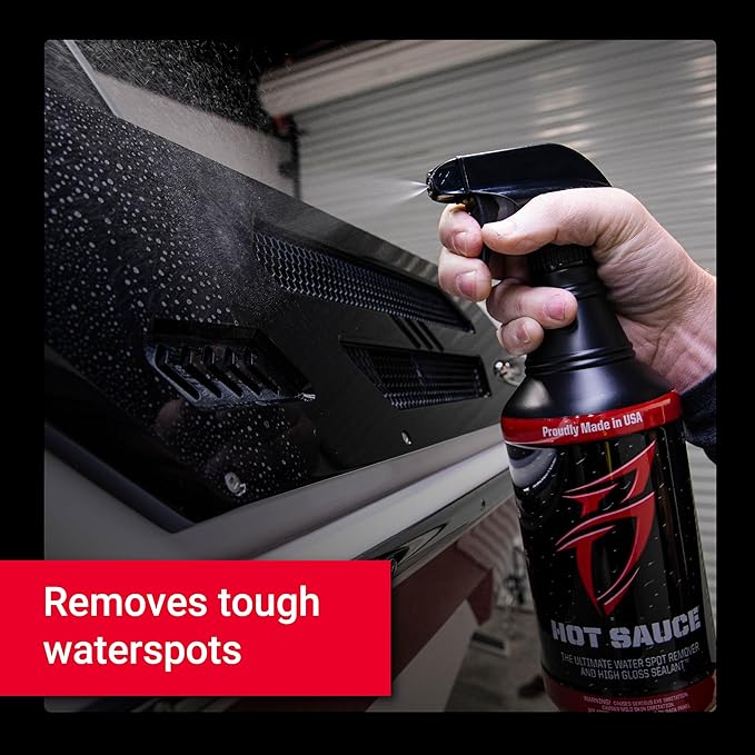 Boat Bling HS-0128 Hot Sauce Hard Water Spot Remover Gallon Refill for Boats RVs Powersport Vehicles and More Black1 Gallon