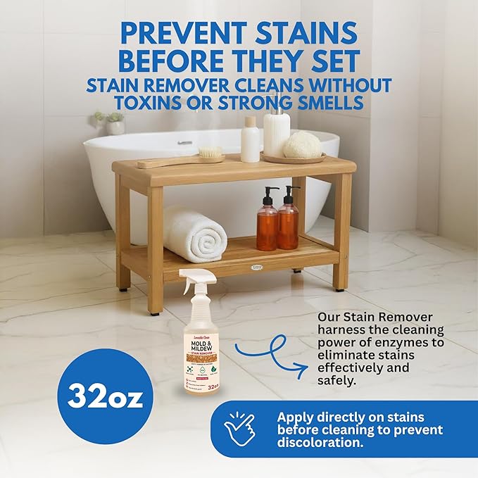 EcoDecors Loveable Stain Remover For Teak and Hardwoods 32oz Spray Bottle