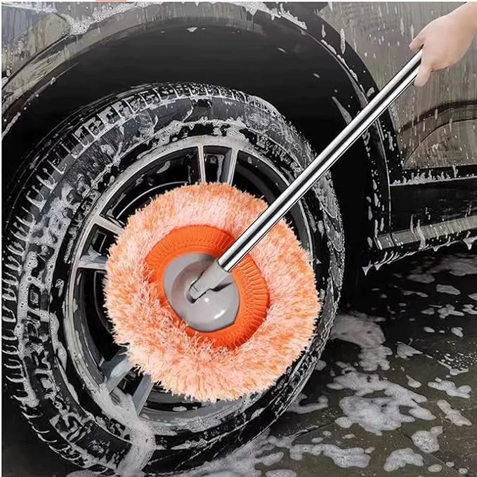 mop Mop Sunflower Orange Multifunctional Telescopic Mop with 3 Mop Heads 360° Rotation for Wet Or Dry Use mops