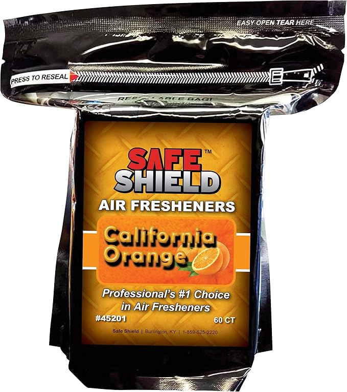 California Orange Scented Air Freshener Pads - Long-Lasting Fragrance Pads for Car Interiors - 1-1/2 × 3 Compact Size - Refreshing Citrus Aroma for Eliminating Stale Odors - Pack of 240