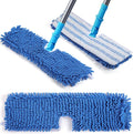 Chengu 3 Pieces Microfiber Flip Mop Refills Replacement Heads Double Sided Cleaning Pads Machine Washable Mop for Dry and Wet Kitchen Home Use