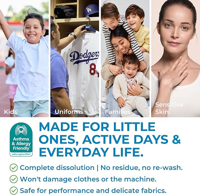 SWEAT X Free &amp Clear Laundry Detergent Liquid - Natural Non Toxic Laundry Detergent for Sensitive Skin - Gentle Washing Detergent for Activewear &amp Performance Fabrics - 45 Loads/Bottle 4 Bott