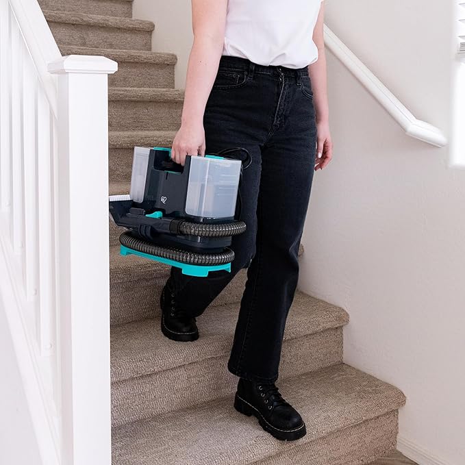 Bundle of IRIS USA Hydro-Clean 1000mL Chemical-Free Spot Cleaner for Carpet Upholstery Sofa Mattress + IRIS USA Cordless Vacuum Cleaner 50-Min Runtime 230W for Carpet Hard Floor Tile