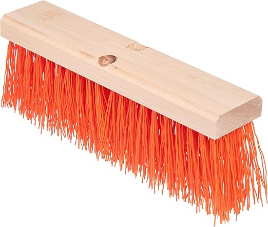 SPARTA Flo-Pac Plastic Floor Sweep Heavy Sweep for Cleaning 16 Inches Orange