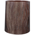 Unomor Imitation Wood Grain Trash Can Vintage Style Wastebasket for Home Office Bathroom and Kitchen No Lid Capacity Modern Elegant Design Multi Scene Use