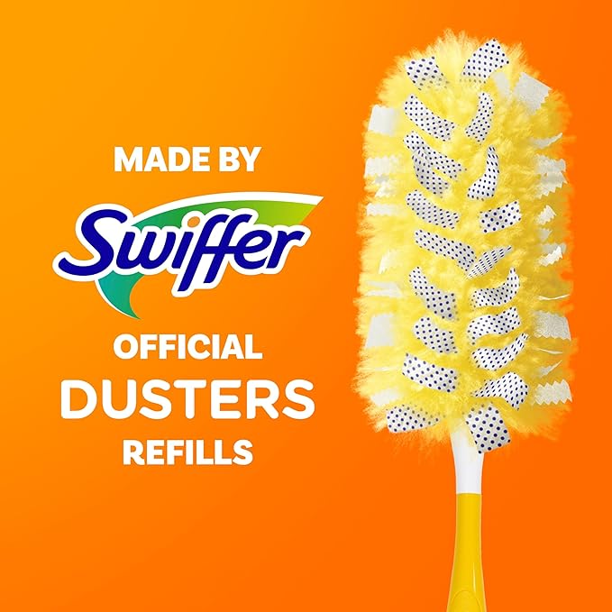 Swiffer Dusters Heavy Duty Multi-Surface Duster Refills for Cleaning Lavender 24 Count (4 Packs of 6)