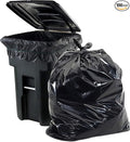 APQ Outdoor Trash Bags Large 38 x 58 Pack of 100 Black Trash Can Liners Thin 1.5 Mil Polyethylene Big Garbage Bags Unscented Leakproof Waste Basket Bags 60 Gallons Kitchen Waste Basket Liner
