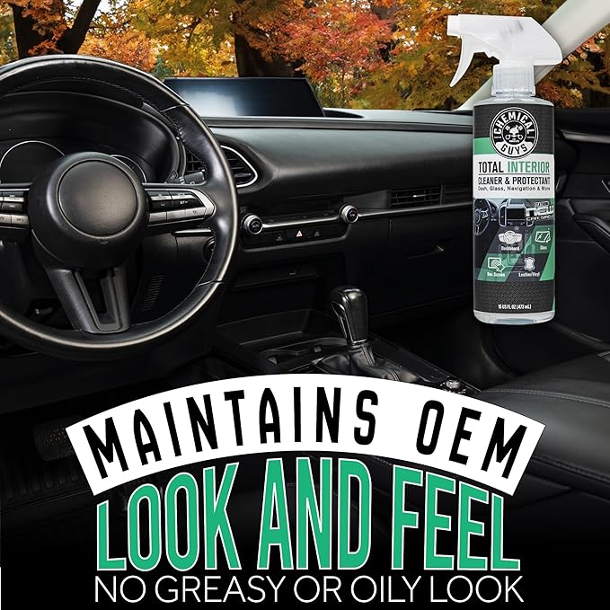 Chemical Guys SPI23416 Total Interior Cleaner and Protectant New Car Smell (Safe for Cars Trucks SUVs Jeeps RVs &amp More) 16 fl oz (Pack of 2)