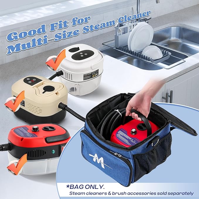 Moongiantgo 2500W Portable Steam Cleaner(Red) &amp Carry Bag