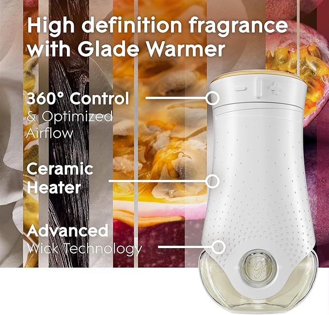 Glade PlugIns Refills Air Freshener Vanilla Passion Fruit Scented and Essential Oils for Home and Bathroom 0.67 Fl Oz 10 Count