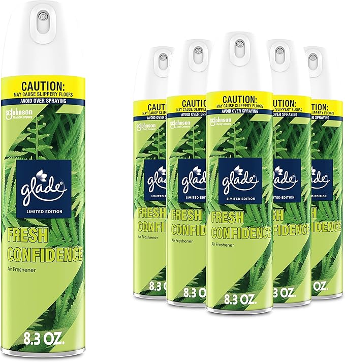 Glade Air Freshener Room Spray Fresh Confidence 8.3 oz 6 Count