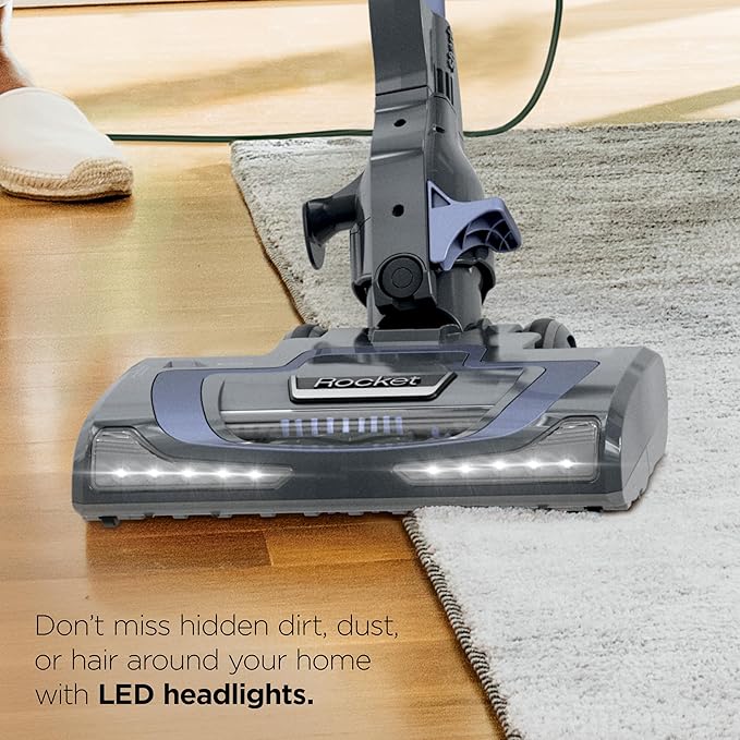 Shark Rocket Pro DLX | Corded Stick Vacuum | Removable Hand Vacuum Advanced Swivel Steering XL Dust Cup Capacity | Crevice Tool Upholstery Tool &amp Anti-Allergen Dust Brush | Gold | HV371GD