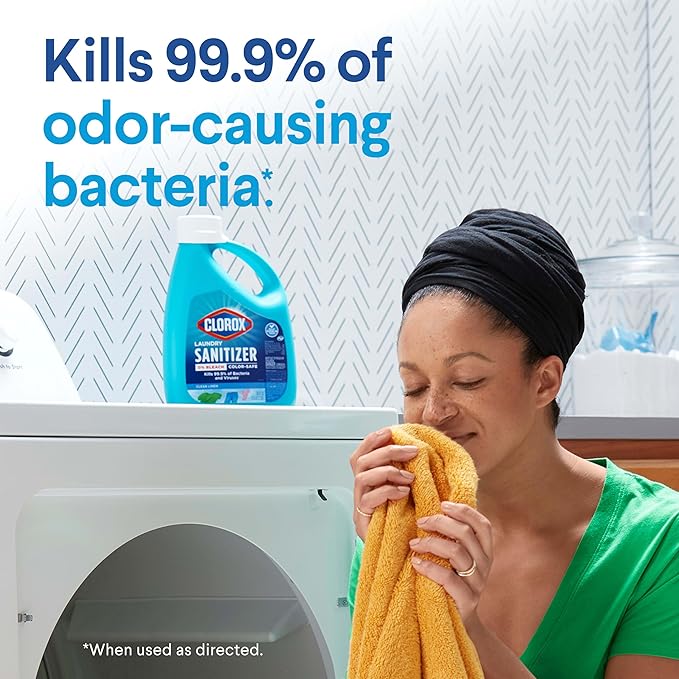 Clorox Laundry Sanitizer 0% Bleach Color Safe Clean Linen 80 Fl oz Pack of 2 (Pack May Vary)
