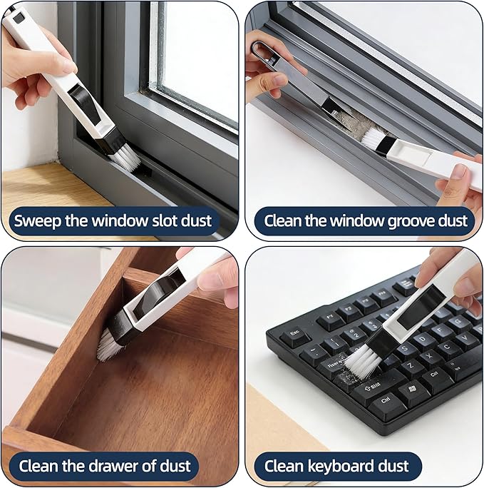 12-51’’ Telescopic Window Squeegee for High Windows 2-in-1 Window Cleaning Kit with Extra Silicone Blade &amp Hook Professional Squeegee for Shower Glass Doors (Window Squeegee Set)