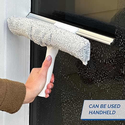 Unger Window Washing Kit with Scrubber Squeegee 5ft. Telescoping Pole – Window Cleaner Tool Set for House Window Maintenance Professional Grade Home Window Cleaning Kit
