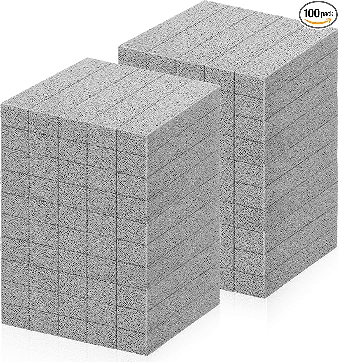 100 Pcs Pumice Stick for Toilet Cleaning Pumice Stone for Cleaning Stove Grates Oven Bathroom Grill Kitchen SinksToilet Hard Water Stain Remover