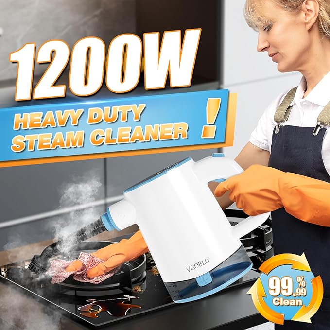 Handheld Steam Cleaner for Home Pressurized 15s Instant Heat Steam Cleaner 500ml Removable Water Tank &amp Self-Clean Portable Multi-Surface Steamer for Cleaning Kitchen Bathroom Car Floor