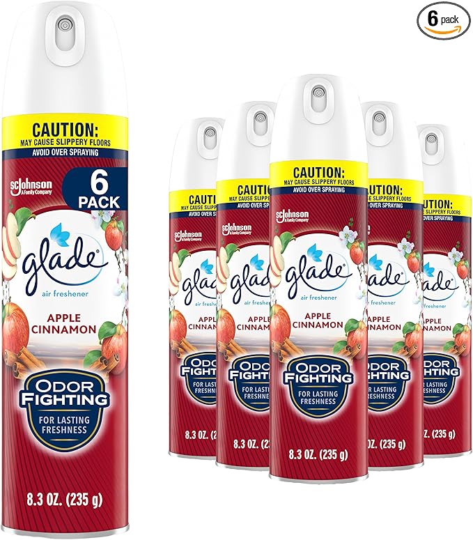 Glade Air Freshener Room Spray Apple Cinnamon 8.3 oz 6 Count