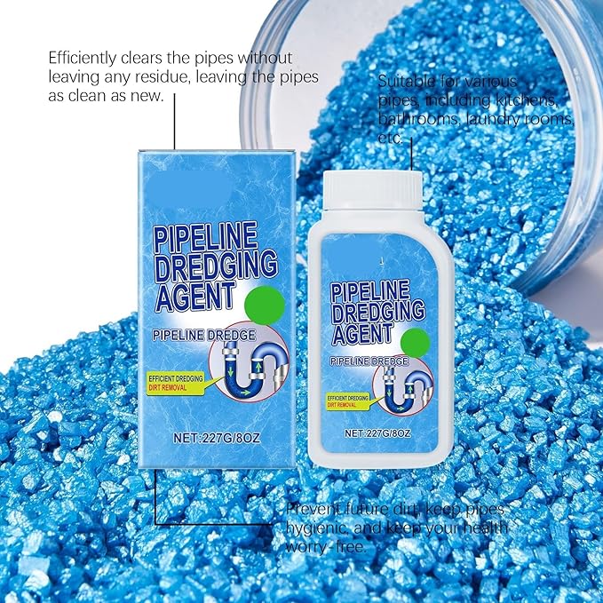 Powerful Drain Unclogging Powder for Toilets Kitchen &amp Sink - Eliminates Odors Prevents Blockages &amp Restores Flow Instantly(3PCS)