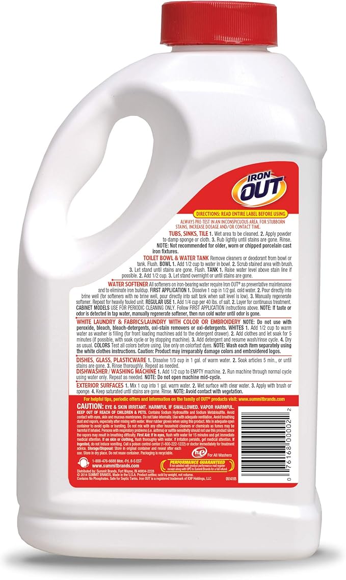 Iron Out Rust Stain Remover Powder 4 lb 12 oz and Powerful Gel Spray 24 fl oz