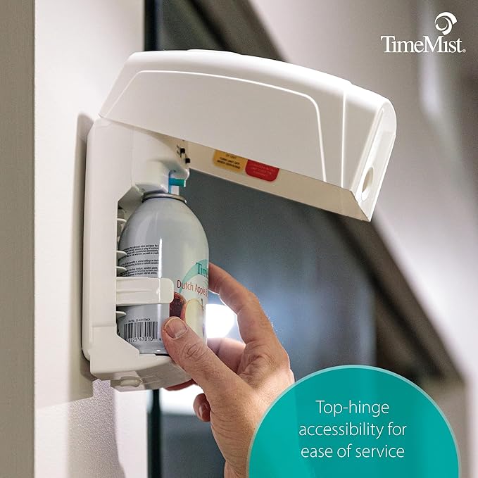 TimeMist Classic Metered Aerosol Air Freshener Fragrance Dispenser - (Case of 6) 1047717 - Great for Odor Control in Kitchen Bathroom Locker Room Breakroom and Washroom