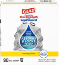 Glad ForceFlex MaxStrength LeakGuard Trash Bags 13 Gal Sunshine Lemon Scent 90 Ct (Pack May Vary)