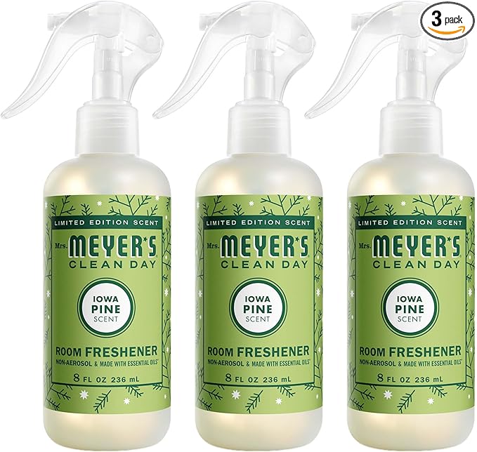 MRS. MEYER'S CLEAN DAY Room Spray Iowa Pine Scent 8 Fl Oz Bottle - 3 Pack