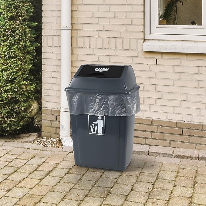 18 Gallon Gray Trash Bags Tall Kitchen Garbage Can Bag Large Garbage Bags 100 Counts