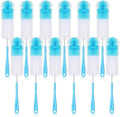12 Pcs Long Bottle Cleaning Brush Stainless Steel Handle Water Scrubbing 15.2 Inch Cleaning Brush Set for Washing Narrow Neck Bottles Wine Decanter Flask Beer Brewing Supplies