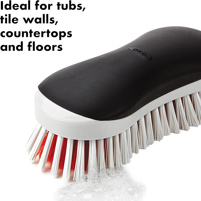 OXO Good Grips Grout BrushWhite &amp Good Grips Heavy Duty Scrub Brush