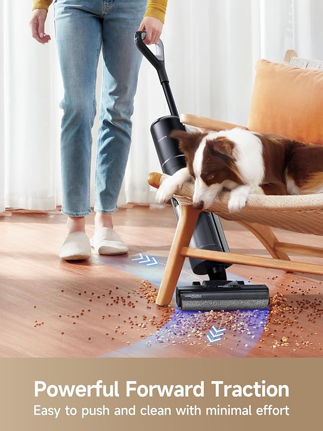 DREAME H12 PRO Vacuum Mop Wet Dry Vacuum Cleaner for Hard Floor Vacuum and Mop at The Same Time for Wet &amp Dry Messes Auto Self-Cleaning Edge to Edge Cleaning with Hot Air Drying