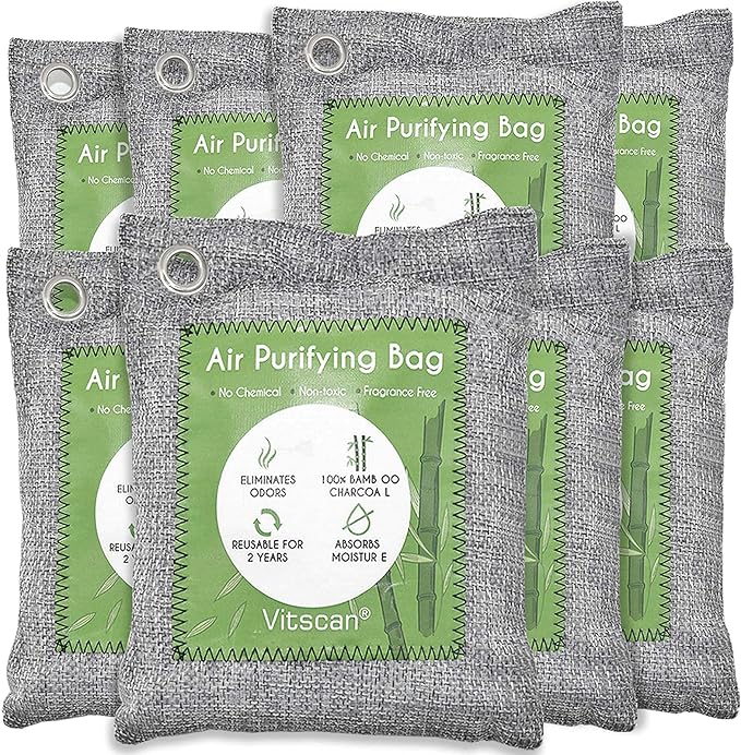 20 Pack Bamboo Charcoal Air Purifying Bag Activated Charcoal Bags Odor Absorber Moisture Absorber Natural Car Air Freshener Shoe Deodorizer Odor Eliminators For Home Pet Closet Car