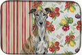 Caroline's Treasures Brindle Greyhound Vegetables Dish Drying Mat Absorbent Dish Drying Mat Pad for Kitchen Counter Dish Drainer Mat for Countertop 14 x 21 Multicolor