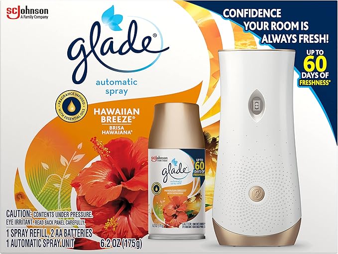 Glade Automatic Spray Air Freshener Starter Kit (6.2 Ounce (Pack of 3))
