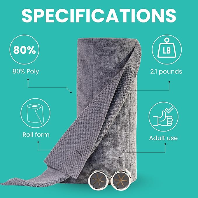 Microfiber Cleaning Cloth Roll Tearaway 50 PCS Tear Away Towels Reusable &amp Washable Ultra Absorbent 12 x 5.5 Dish Rags for Car Home Kitchen  200 GSM Thickness Paper Towel Alternative