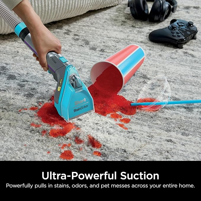 Shark PX250 StainStriker HairPro Portable Carpet Upholstery &amp Area Rug Cleaner with Pet Stain &amp Hair Tools Self-Cleaning Perfect for Pets &amp Car Interiors 3 Cleaning Tools &amp Pet Sol