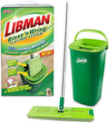 Libman Rinse 'n Wring Mop and Bucket System | Microfiber Floor Mop | Hardwood Floor Cleaner | Wet &amp Dry Mop | Clean &amp Dirty Water Chambers | Power Blades | 1 Total Microfiber Pad